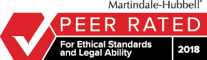 Martindale-Hubbell - Peer Rated - For Ethical Standards and Legal Ability - 2018